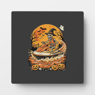 Jetski Halloween skelet heks pompoen ontwerp_1 Fotoplaat
