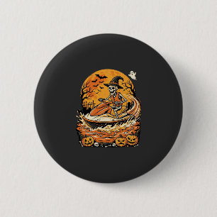 Jetski Halloween skelet heks pompoen ontwerp_1 Ronde Button 5,7 Cm