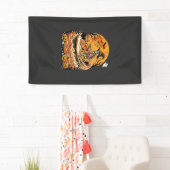 Jetski Halloween skelet heks pompoen ontwerp_1 Spandoek (Insitu)