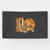 Jetski Halloween skelet heks pompoen ontwerp_1 Spandoek (Horizontaal)