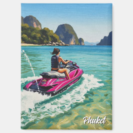 Jetski in Phuket Patong Beach Thailand Reizen Magneet