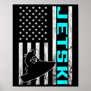 Jetski Jet Ski Jet Skier Amerikaans Verenigde Stat Poster