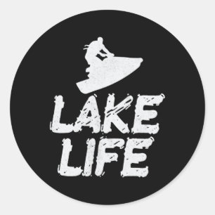Jetski Jet Ski Skilopen Liefde Watersporten Grappi Ronde Sticker