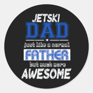 Jetski Jet Ski Skisport Papa Watersport Grappig Le Ronde Sticker