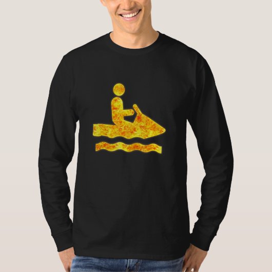 Jetski Jet Ski Surfing Fire Flames Burning T-shirt (Voorkant)