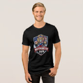 Jetski-liefhebber Patriotisch Tri-Blend Shirt (Voorkant volledig)