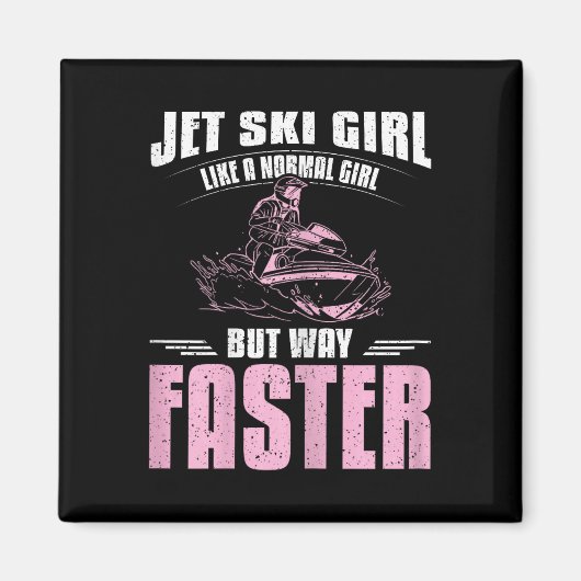 Jetski Meisje Magneet (Voorkant)