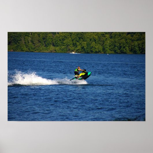 Jetski op meerposter poster (Voorkant)