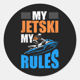 Jetski Outfit Jet Skier Jetski Vist Jet Ski Rid Ronde Sticker
