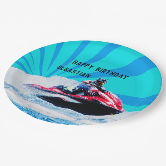 JetSki Papieren Bordje (Gekanteld)
