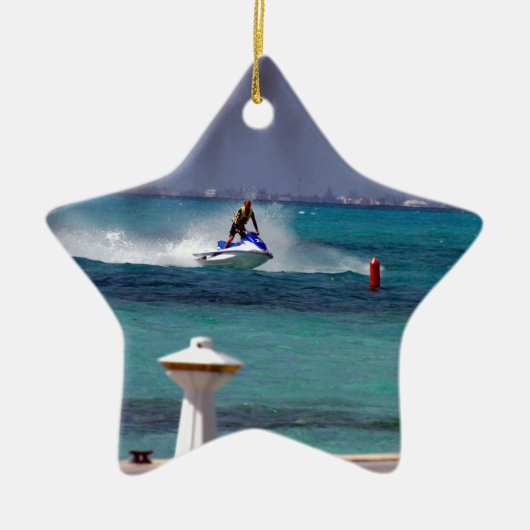 Jetski-paradijs Keramisch Ornament (Voorkant)