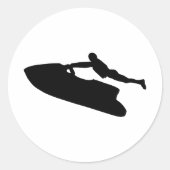 Jetski Ronde Sticker (Voorkant)