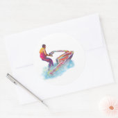 jetski ronde sticker (Envelop)