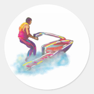 jetski ronde sticker