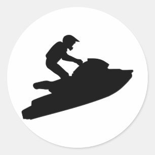 Jetski Ronde Sticker