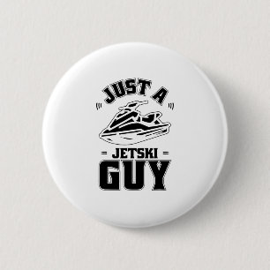 Jetski-skiër - Skiën is gewoon een jetski-man Ronde Button 5,7 Cm
