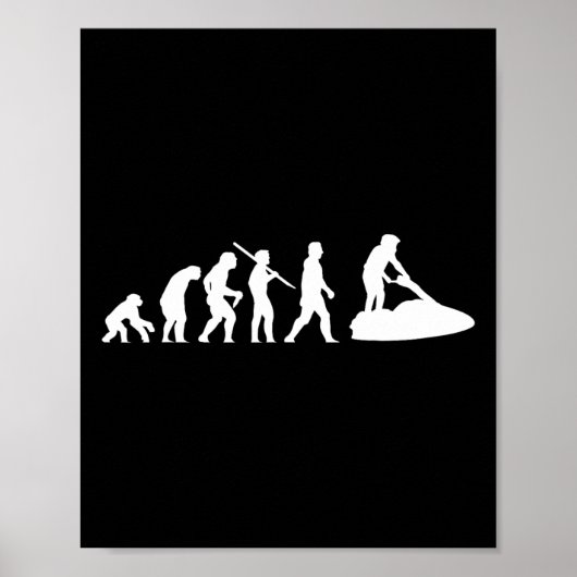 Jetski Watersport Jet Ski Skiing Evolution Poster (Voorkant)