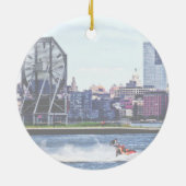 Jetskiën bij Colgate Clock Keramisch Ornament (Achterkant)