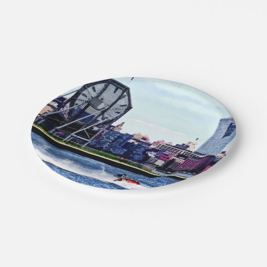 Jetskiën bij Colgate Clock Papieren Bordje (Gekanteld)