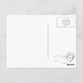 Jette Rockit! - Zilveren Harten & Roze SugarSkulls Briefkaart (Achterkant)