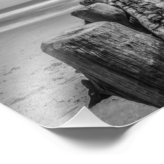 Jetty bij de New Jersey Shore Foto Afdruk (Hoek)