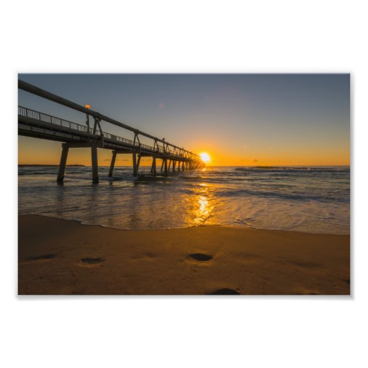 Jetty bij Sunrise Foto Print Afdruk (Voorkant)