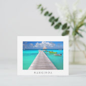 Jetty met boten in een tropische lagune briefkaart (Staand voorkant)