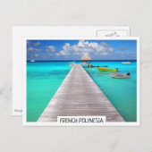 Jetty met boten in een tropische lagune briefkaart (Voorkant / Achterkant)