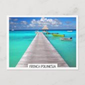 Jetty met boten in een tropische lagune briefkaart (Voorkant)