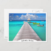 Jetty met boten in een tropische lagune briefkaart (Voorkant / Achterkant)
