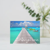 Jetty met boten in een tropische lagune briefkaart (Staand voorkant)