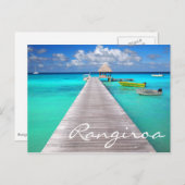 Jetty met boten in een tropische lagune briefkaart (Voorkant / Achterkant)