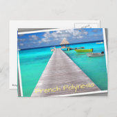 Jetty met boten in een tropische lagune briefkaart (Voorkant / Achterkant)