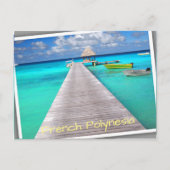 Jetty met boten in een tropische lagune briefkaart (Voorkant)