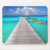 Jetty met boten in een tropische lagune muismat (Voorkant)