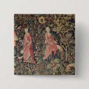 Jeu de Marelle et Cueillette de Fruits" Vierkante Button 5,1 Cm