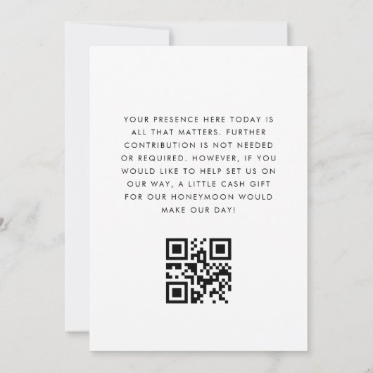 Jeugd Afbeeldingen Foto's & QR Code 5x7 bruiloft Kaart (Achterkant)