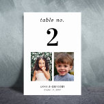 Jeugd Afbeeldingen Foto's Tabel Nummer 2 Bruiloft Kaart<br><div class="desc">Versier uw trouwtafel met deze nummerkaart, met de afbeeldingen uit de kindertijd van bruid en bruidegom en aangepaste tekst naar keuze. Voeg eenvoudig uw eigen gegevens toe door op de optie "personaliseren" te klikken. 🌸 LET OP: De grootte van deze kaart is 3, 5" x 5". Als u een grotere...</div>
