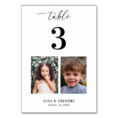 Jeugd Afbeeldingen Foto's Tabel Nummer 3 Bruiloft Kaart (Achterkant)