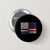 Jeugd Amerikaanse Vlag Honkbal Knuppel Patriottisc Ronde Button 5,7 Cm (Voorkant /achterkant)