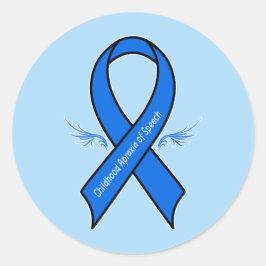 Jeugd Apraxie van spraak lint met vleugels Ronde Sticker