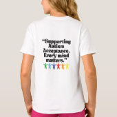 Jeugd Autisme Bewustzijn T-shirt (Achterkant)