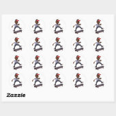 Jeugd die op een skateboard rijdt Stickers (Vel)