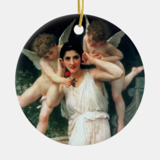 ‘Jeugd’ door Bouguereau Keramisch Ornament (Voorkant)