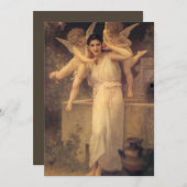 Jeugd door Bouguereau, Victoriaans Angels Portrait (Voorkant / Achterkant)
