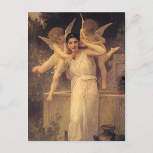 Jeugd door Bouguereau, Victoriaans Angels Portrait Briefkaart (Voorkant)