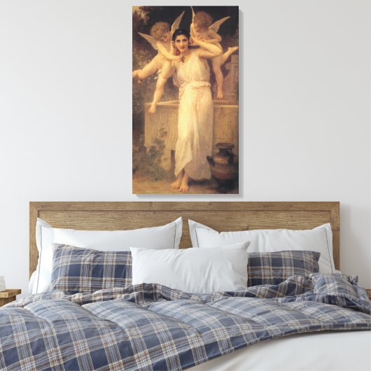 Jeugd door Bouguereau, Victoriaans Angels Portrait Canvas Afdruk (Insitu (Slaapkamer))