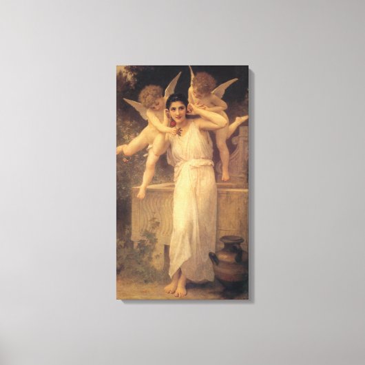 Jeugd door Bouguereau, Victoriaans Angels Portrait Canvas Afdruk (Voorkant)
