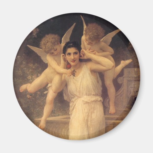 Jeugd door Bouguereau, Victoriaans Angels Portrait Magneet (Voorkant)