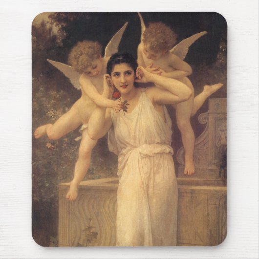 Jeugd door Bouguereau, Victoriaans Angels Portrait Muismat (Voorkant)
